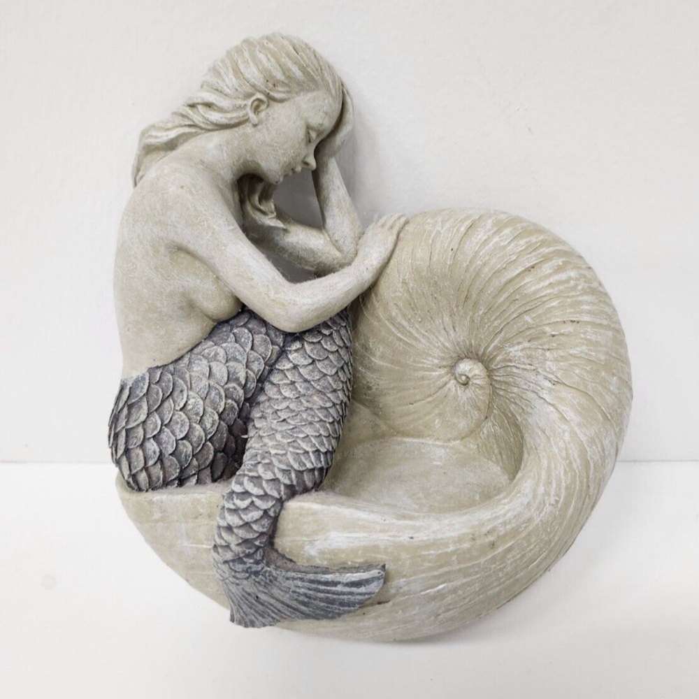 TOSCANO mermaid wall candle holder